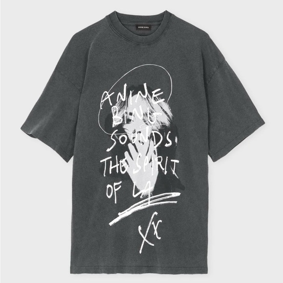Anine Bing Tops - Anine Bing Kent Spirit Cotton T-Shirt in XS very oversized
